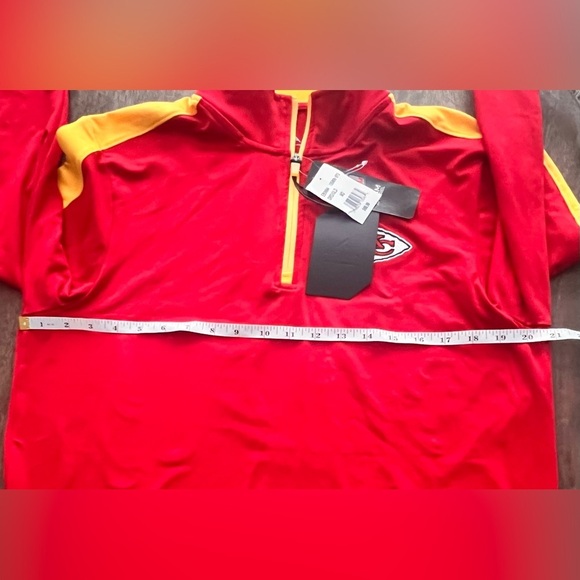 NWT NFL TEAM APPAREL Kansas City Chiefs Knit 1/4 Zip Pullover Jacket Size Medium - Picture 9 of 10